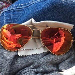 Ray bans aviators flash lens